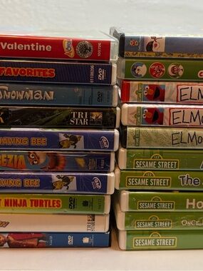 Assorted Kids DVD Lot with Sesame Street & Animated Titles